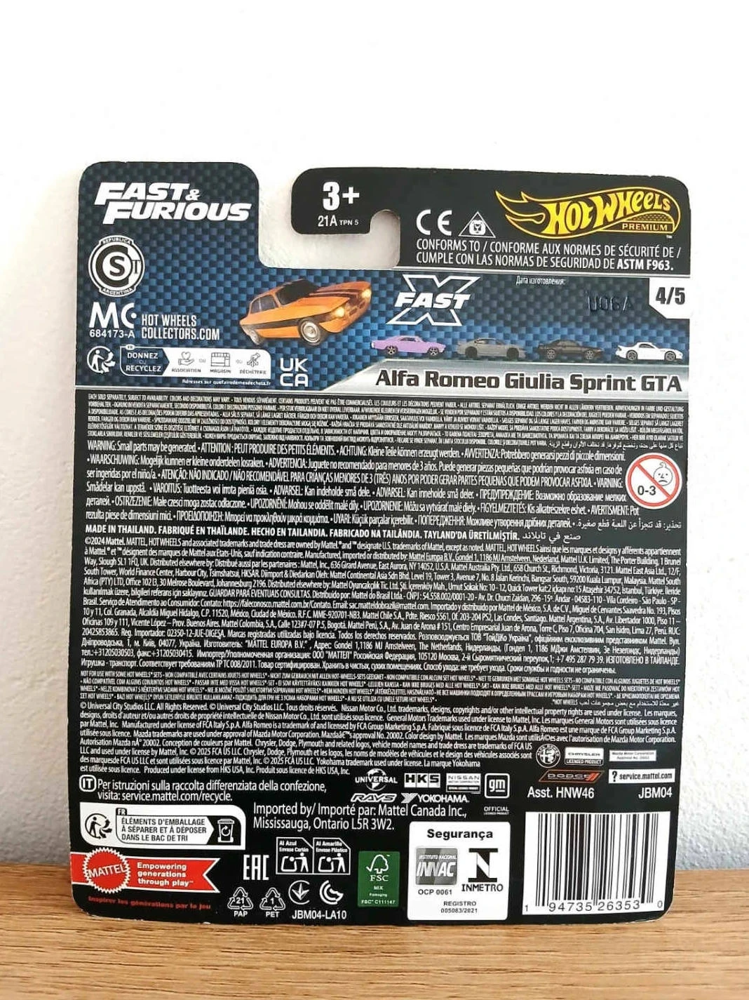 Hot Wheels Premium Velozes e Furiosos 2021 Alfa Romeo Giulia Sprint GTA 1:64 – photo 2